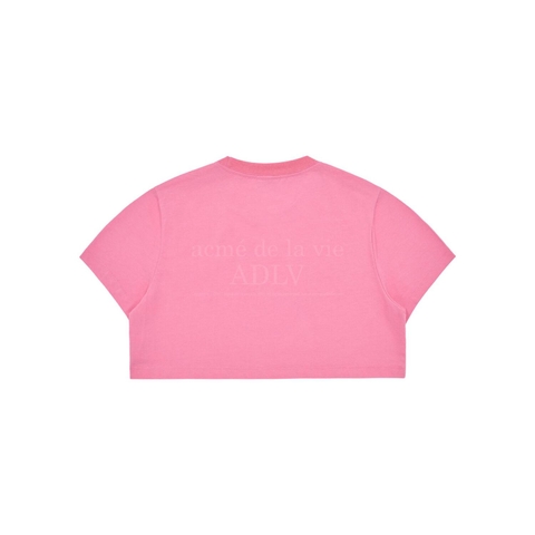 Áo Phông ADLV Croptop Tim Màu Hồng