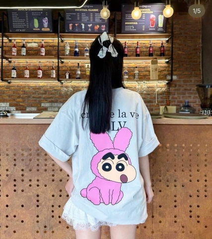 Áo Phông ADLV Fuzzy Rabbit Shinchan 2025