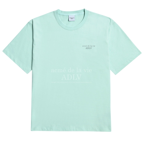 Áo Phông ADLV Tshirt Basic Logo Màu Xanh Da Trời