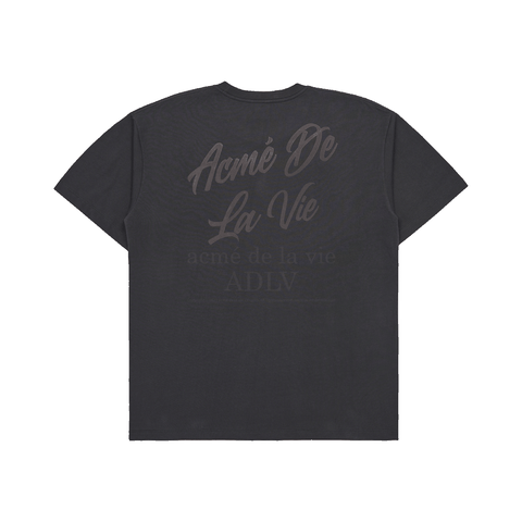 Áo Phông ADLV Tshirt Logo Chữ Nghiêng Màu Xám