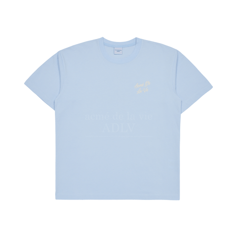 Áo Phông ADLV Tshirt Logo Chữ Nghiêng Màu Xanh Dương