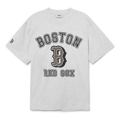 Áo Phông MLB Varsity Overfit Boston Red Sox Tshirt 3ATSV0233-43MGL Màu Xám