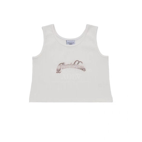 Áo Tank Top Crop ADLV Màu Trắng