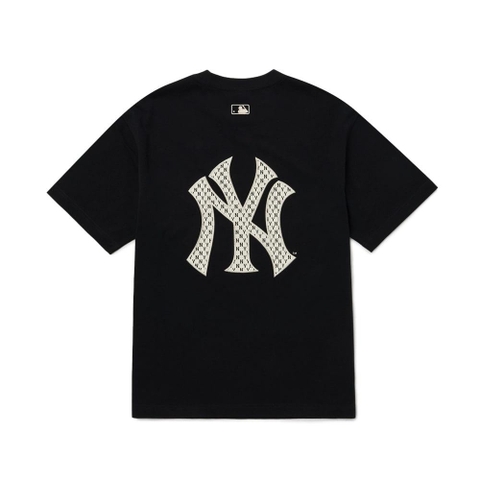 Áo Phông MLB Logo NY Monogram 3ATSM0224-50BKS Màu Đen