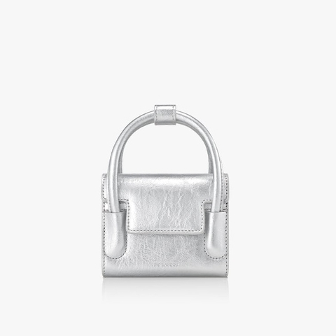 Túi Find Kapoor Mini Marty Bag Crinkled Silver Màu Bạc