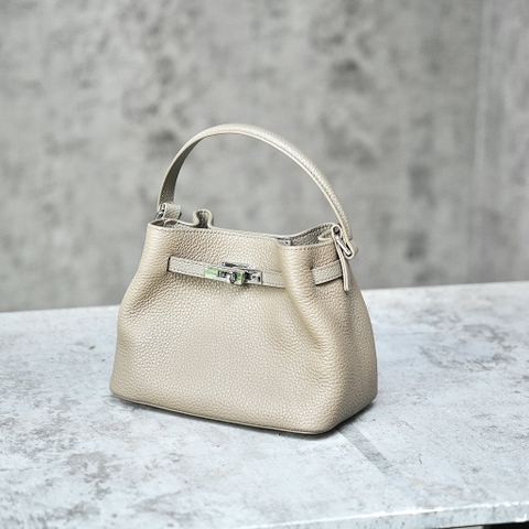 Túi Mini Kelly Bucket Bản Hàn Da Bò