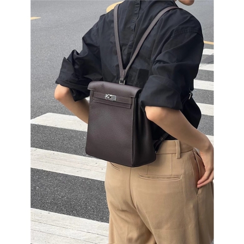Balo Hermes Kelly Ado Da Bò Togo Size 21cm Màu Caramel