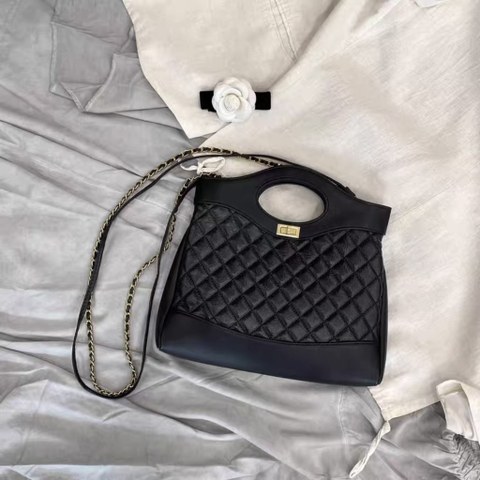 Túi Chanel 31 Mini Bag Da Bê Màu Đen Size 20cm