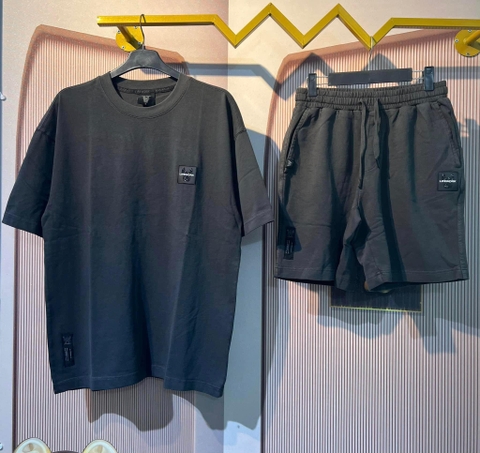 Bộ Quần Áo Lifework Cotton Màu Xám Đậm