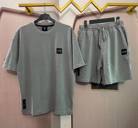 Bộ Quần Áo Lifework Cotton Màu Xám Nhạt