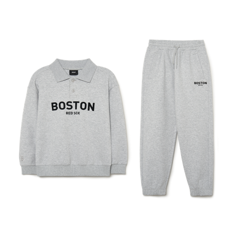 Bộ Quần Áo Nỉ MLB Size Kid Màu Xám