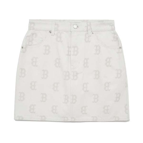 Chân Váy MLB Denim Chữ B 3FDSM0133-43CRS Màu Kem