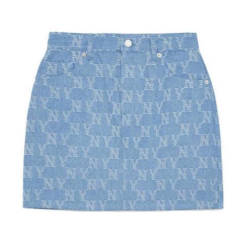 Chân Váy MLB Women's Denim Monogram NY 3FDSM0133-50INS Màu Xanh