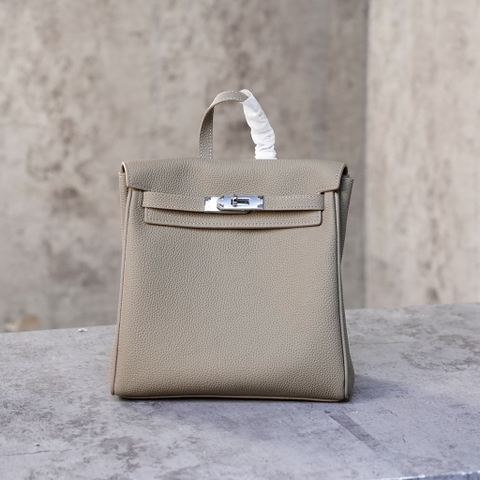 Balo Hermes Ado Remake Hàn Da Bò Togo 20cm Màu Xám