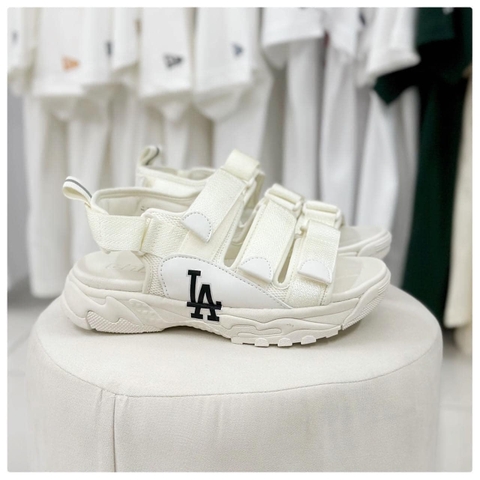 Dép Sandal MLB Triple Logo LA 3ASDCSS33-07IVS Màu Trắng