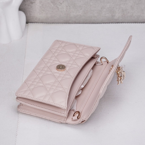 Túi Xách My Dior Mini Bag Da Cừu 20cm Màu Hồng