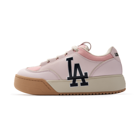 Giầy MLB Chunky Wide Logo LA Hồng Đế Nâu