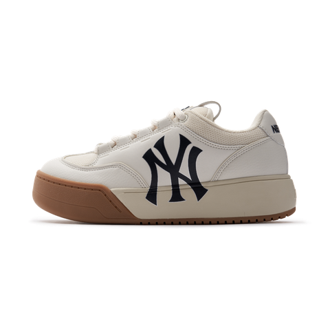 Giầy MLB Chunky Wide Logo NY Màu Trắng Đế Nâu