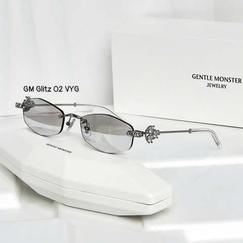 Kính Mát Gentle Monster Jewerly Glitz YVG Màu Xám