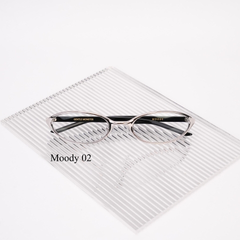 Kính Mát Gentle Monster Moody 02 Màu Bạc - Đen