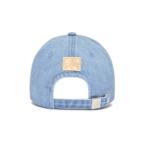 Mũ Lưỡi Trai MLB Denim Logo Chữ B Màu Xanh Nhạt
