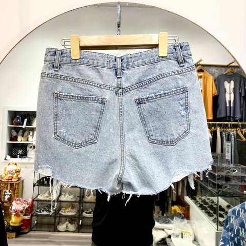 Quần Short Bò Whoau Rách WHTJC2791F Màu Xanh