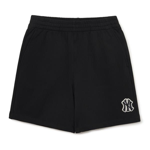 Quần Shorts MLB Basic Medium Logo NY 3ASPB0433-50BKS Màu Đen