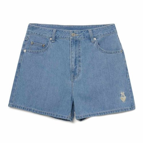 Quần Shorts Nữ MLB Denim NY 3FDPH0133-50SBL Màu Xanh Nhạt