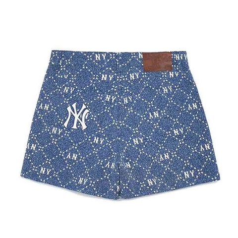 Quần Shorts Nữ MLB Monogram Denim NY 3FDPM0533-50INS Màu Xanh
