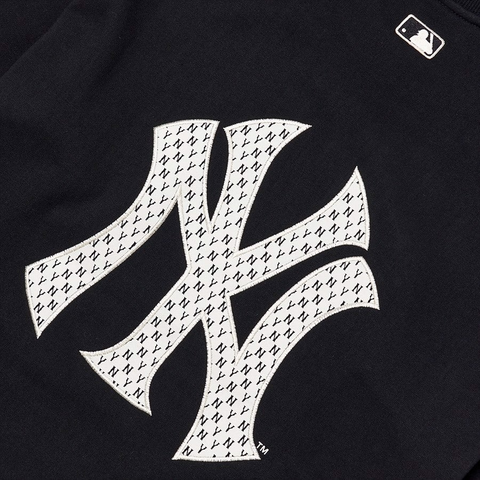 Áo Nỉ MLB Sweater Logo Monogram NY 3AMTM0124-50BKS Màu Đen