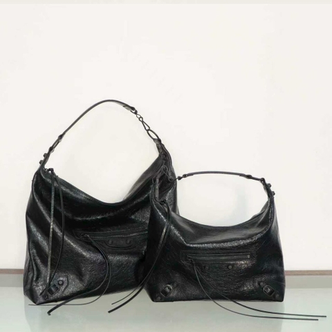 Túi Balenciaga Le City Hobo Bản Hàn Da Bê Size 38cm Màu Đen