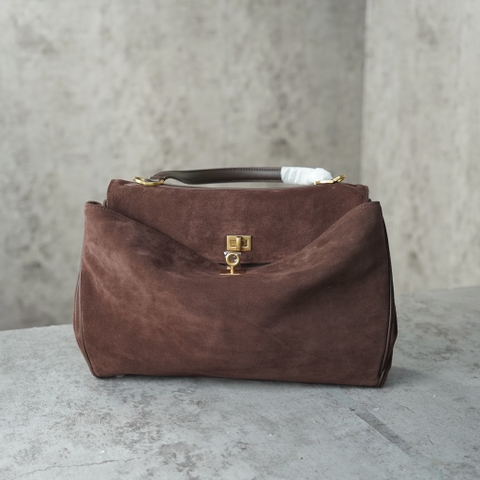 Túi Balenciaga Rodeo Da Bê Size 35cm Màu Nâu Khoá Vàng