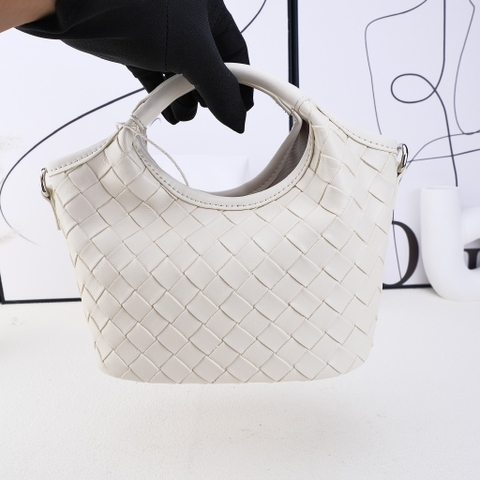 Túi Bucket Tote Korea Màu Kem Size 20 cm
