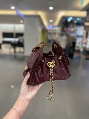 Túi Chanel Da Caviar Màu Đỏ Burgundy