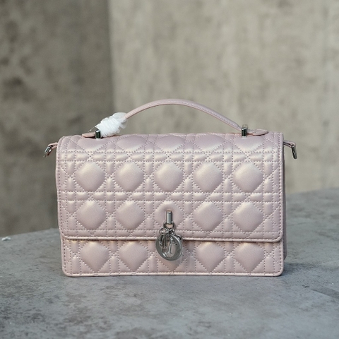 Túi Đeo Chéo Dior Miss Lady Da Cừu Size 24cm Màu Hồng
