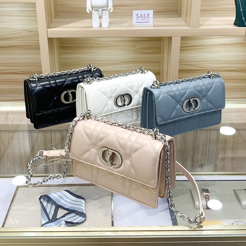 Túi Đeo Vai Dior Miss Caro Bản Remake Hàn Da Bê Size 21cm