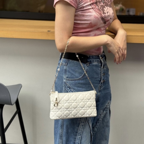 Túi Đeo Vai Miss Dior Da bê Size 21cm Bản Remake Korea