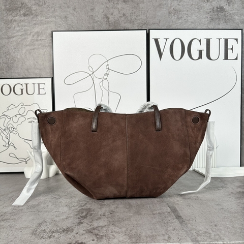 Túi Polene Cyme Bản Hàn Da Lộn Size Mini Màu Nâu Cafe