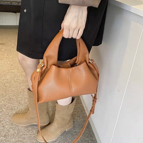 Túi Polene Numero Bản Hàn Size 23cm Màu Nâu