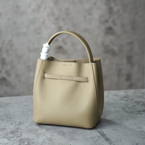 Túi Thiết Kế Hàn Mini Bucket Bag Da Bò Size 18cm Màu Be