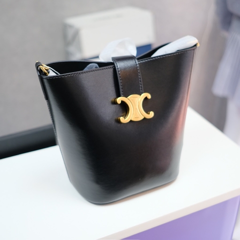 Túi Tote Celine Louise Bag Remake Hàn Da Bê 2024 Màu Đen