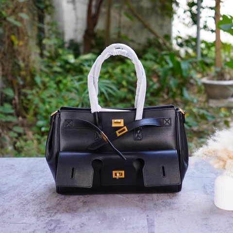 Túi Xách Balenciaga Bel Air Da Bê Size 31cm Màu Đen