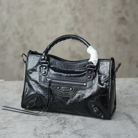 Túi Xách Balenciaga Le City Bản Hàn Da Bò 30cm Màu Đen