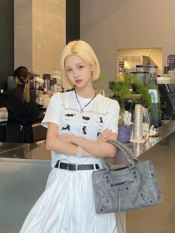 Túi Xách Balenciaga Le City Bản Hàn Da Bò Xám