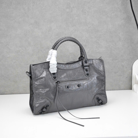 Túi Xách Balenciaga Le City Bản Hàn Da Bò Xám