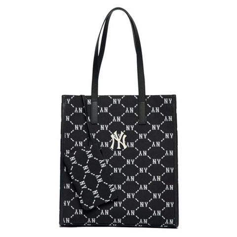 Túi Xách MLB Monogram Tote Bag NY 3AORM012N-50BKS Màu Đen