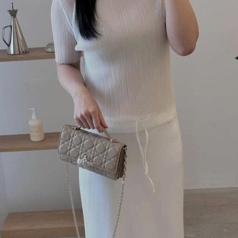 Túi Xách My Dior Mini Bag Da Cừu 21cm Màu Be