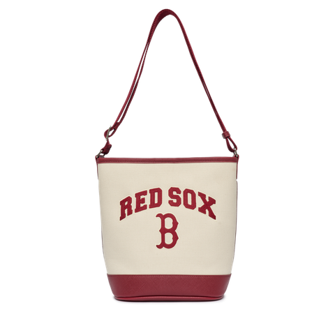 Túi Xách MLB VarsityLogo Chữ B 3ABMS093N-43CRD Màu Trắng Viền Đỏ