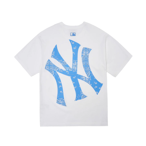 Áo Phông MLB Logo NY 3ATS53023-50WHS Màu Trắng
