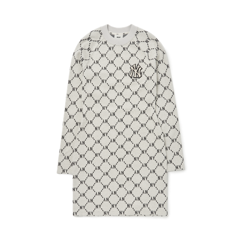 Váy MLB Monogram Slim Logo NY 3FOPM0124-50CRS Màu Xám